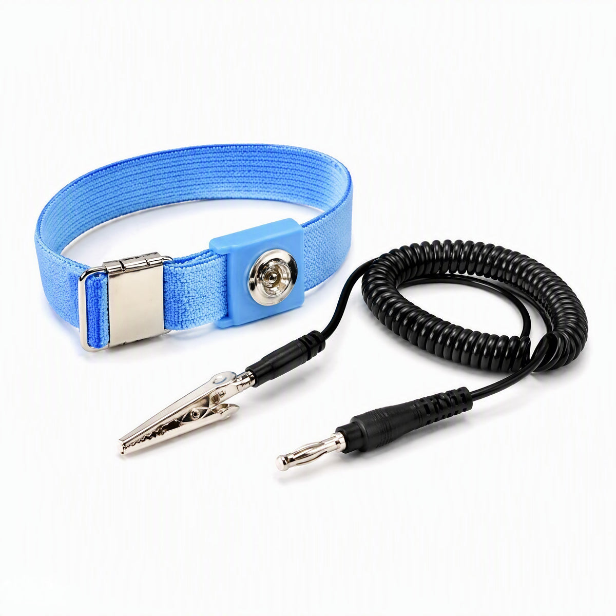 Antistatic Wrist Strap with Coiled Grounding Cord