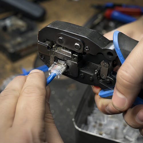Cable Crimping Tool Kit with Interchangeable Dies