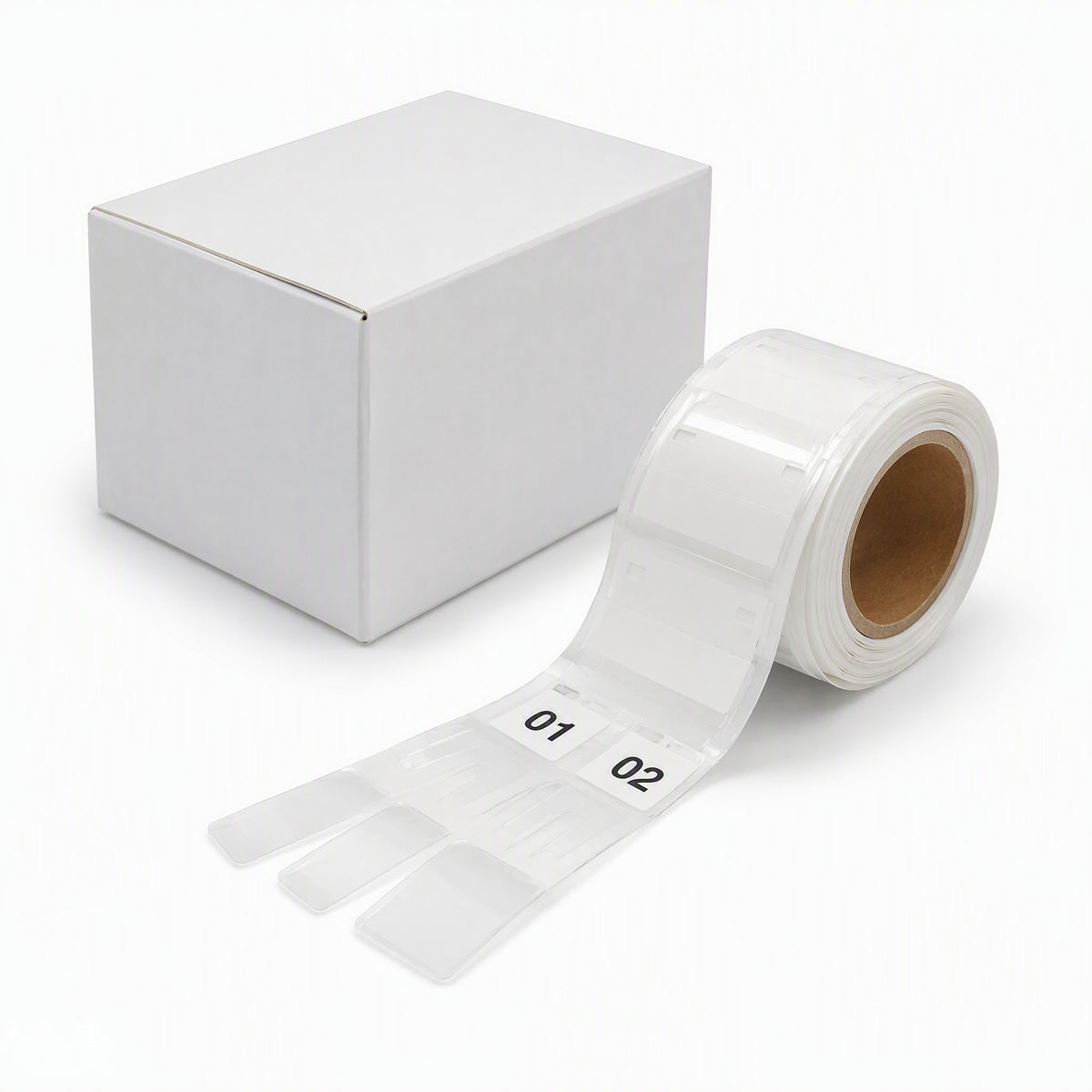 Cable Identification Tags Numbered 1-100 White