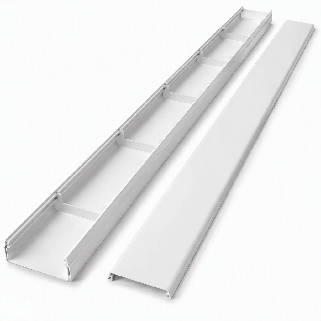 Cable Raceway 1.5" x 6ft White with Cover