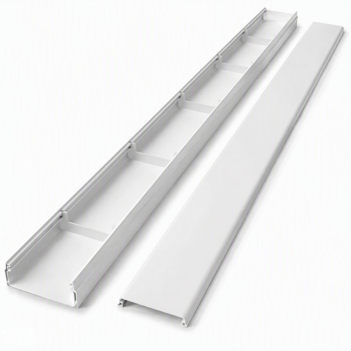 Cable Raceway 1.5" x 6ft White with Cover