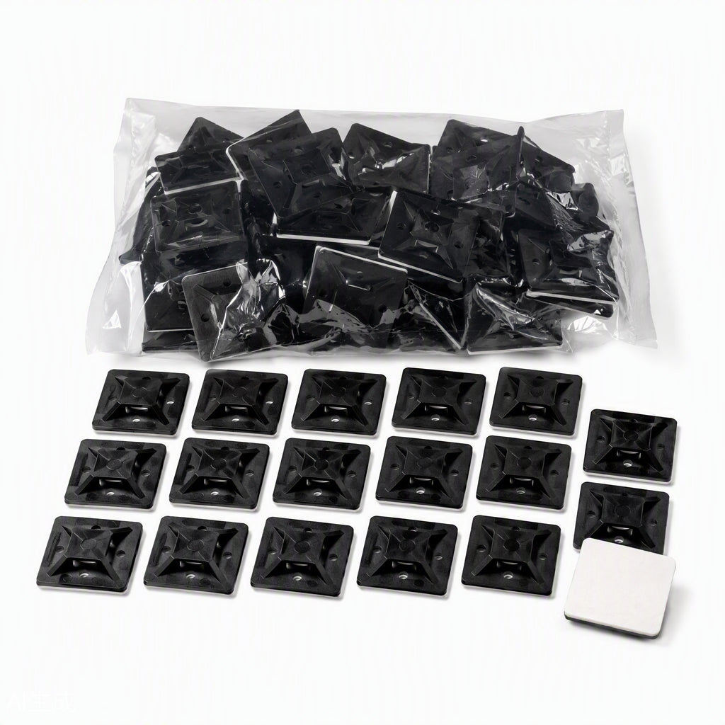 Cable Tie Mounts with Foam Adhesive 50-Pack