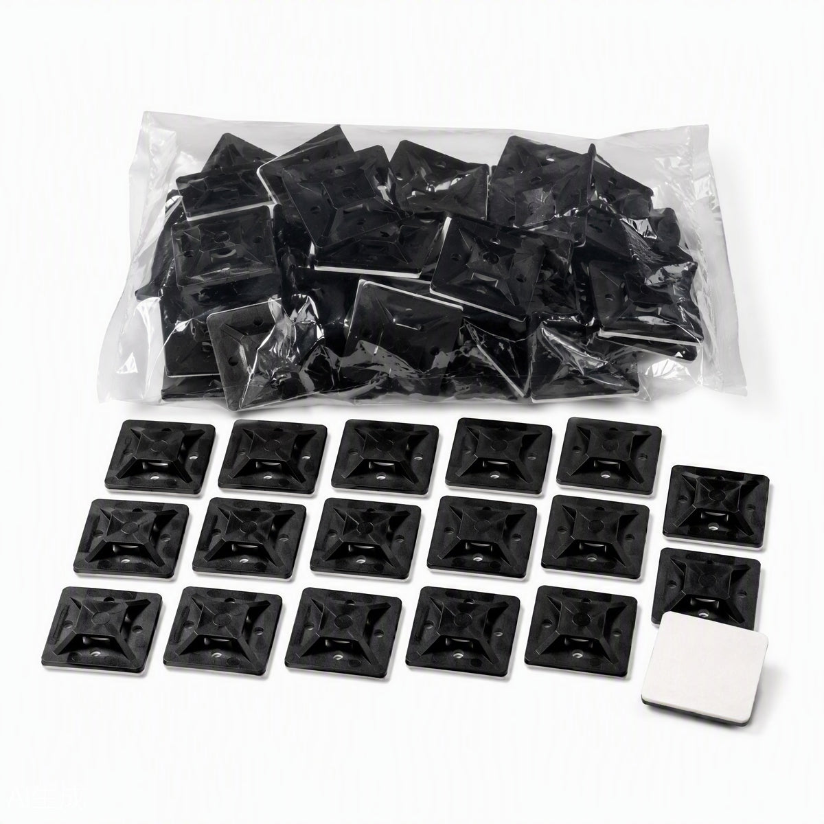 Cable Tie Mounts with Foam Adhesive 50-Pack