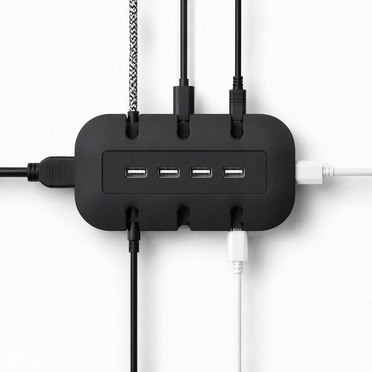 Desktop Cable Management Hub with 4 USB Ports