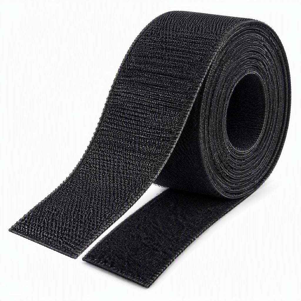 Hook & Loop Cable Wrap Roll 1" x 15ft Black