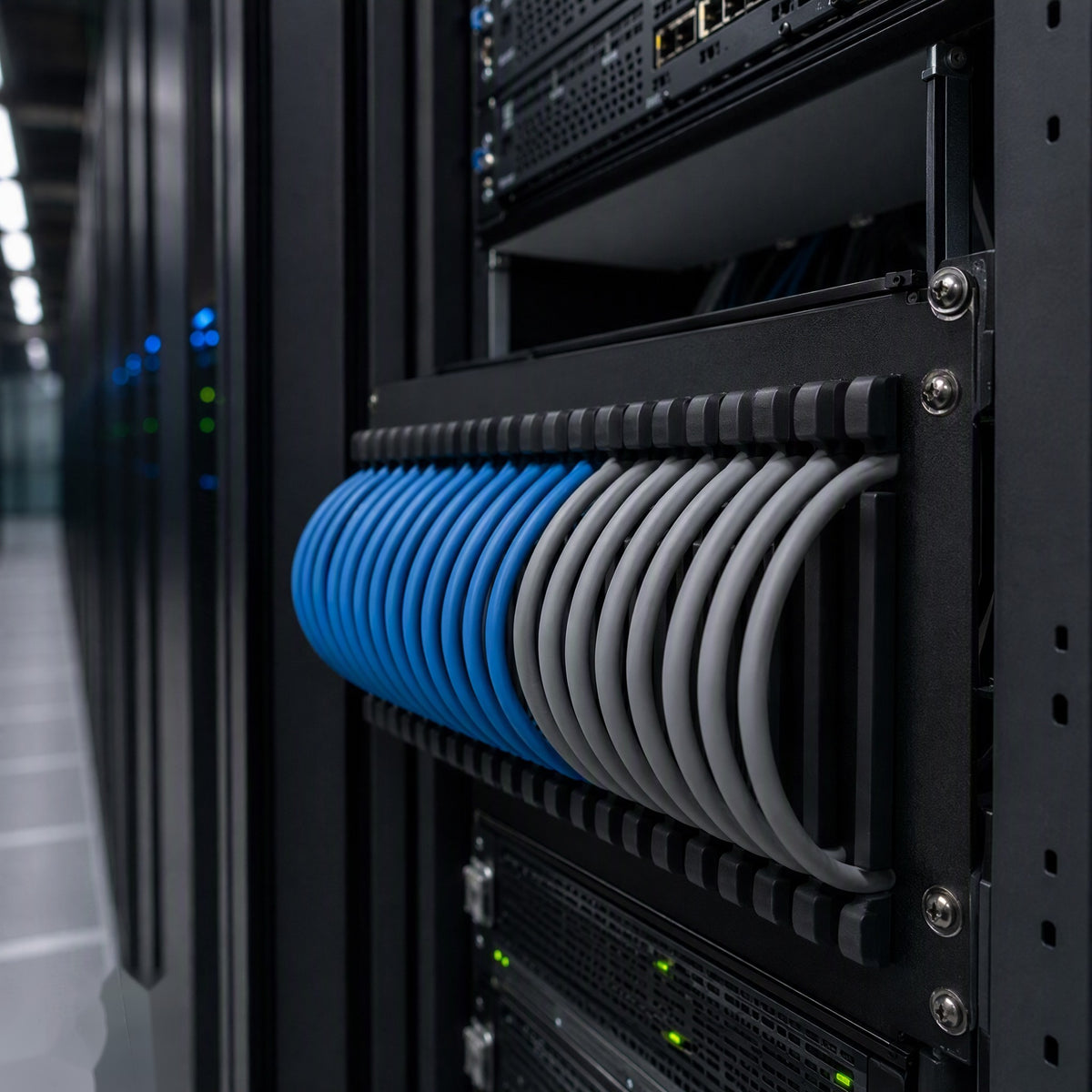 Network Cable Organizer Patch Panel 24-Port Blank
