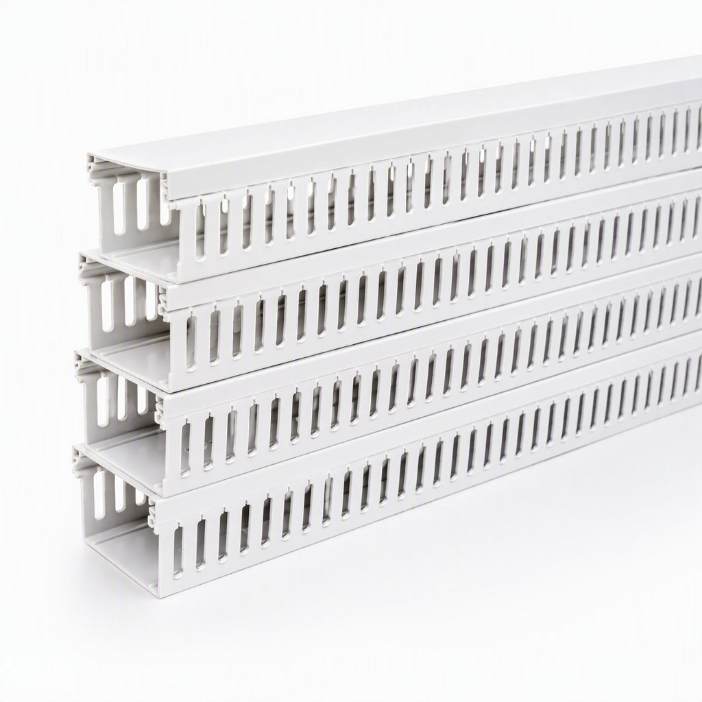 Plastic Wire Duct 1" x 3ft Slotted 6-Pack