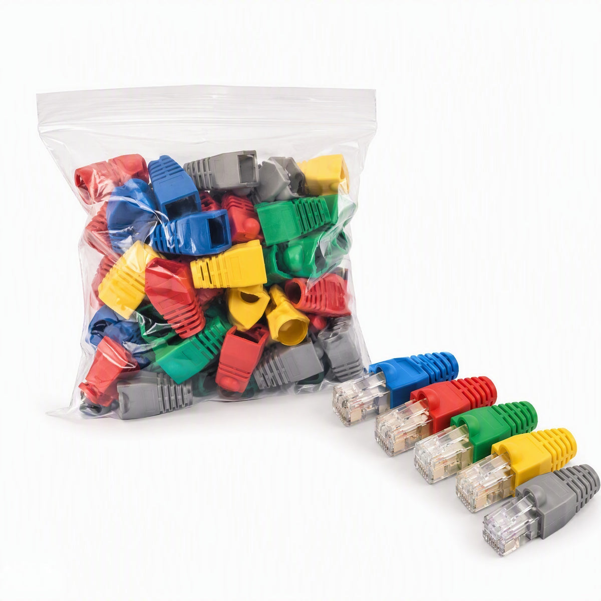 RJ45 Connector Cover Boots Snagless 50-Pack