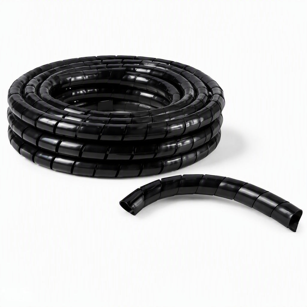 Spiral Cable Wrap 1/2" x 25ft Black