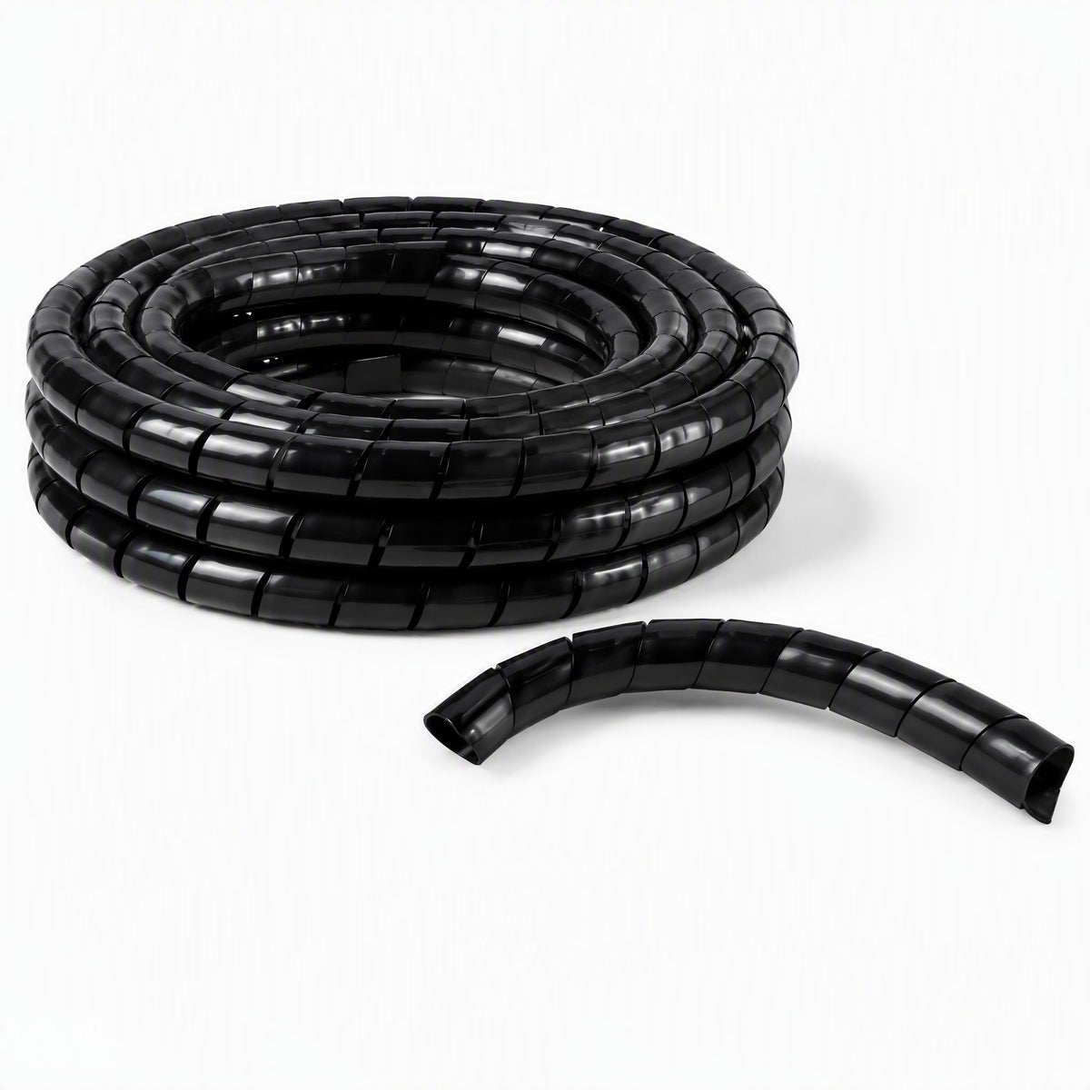 Spiral Cable Wrap 1/2" x 25ft Black