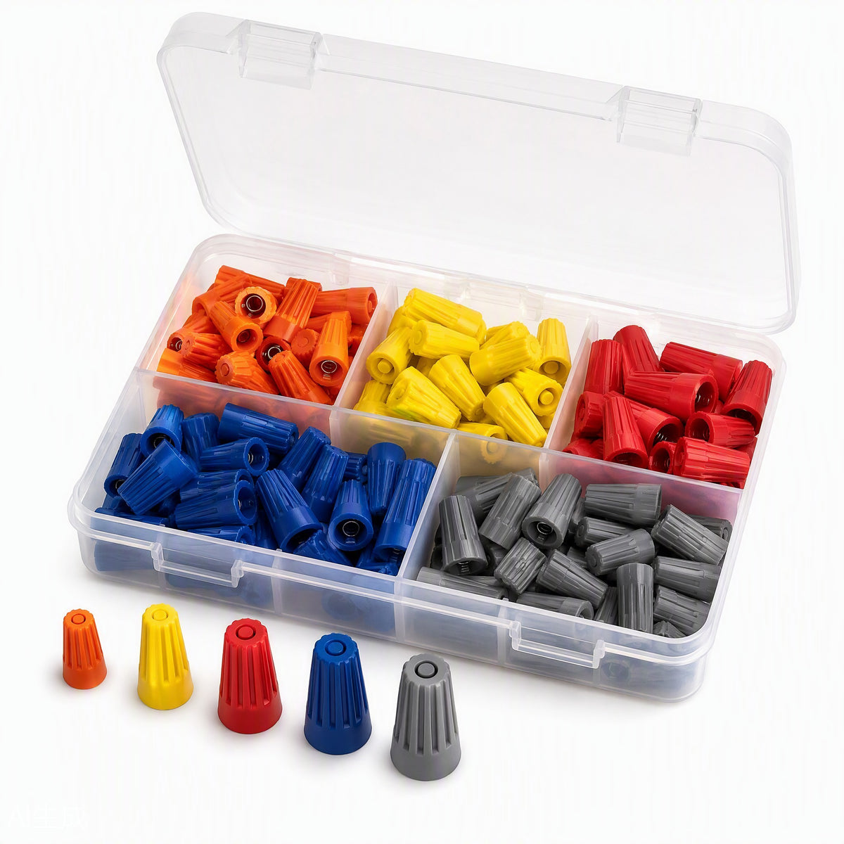 Wire Connector Nuts Assorted Sizes 100-Pack